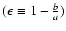 $(\epsilon \equiv 1-{b \over a})$