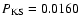$P_{{\rm KS}} = 0.0160$