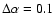 $\Delta \alpha=0.1$