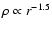 $\rho \propto r^{-1.5}$