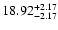 $\rm 18.92^{+2.17}_{-2.17}$