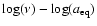 $\log (\nu) - \log (a_{\rm eq})$