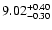 $\rm 9.02^{+0.40}_{-0.30}$