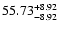 $\rm 55.73^{+8.92}_{-8.92}$