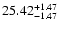 $\rm 25.42^{+1.47}_{-1.47}$