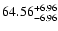 $\rm 64.56^{+6.96}_{-6.96}$