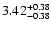 $\rm 3.42^{+0.38}_{-0.38}$