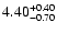 $\rm 4.40^{+0.40}_{-0.70}$