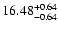 $\rm 16.48^{+0.64}_{-0.64}$