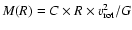 $M(R)=C\times R\times v_{\rm rot}^2/G$