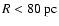 $R <
80~{\rm pc}$