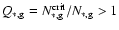 $Q_{\rm *,g}=N_{\rm *,g}^{\rm crit}/N_{\rm *,g}>1$