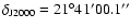 $\delta _{\rm J2000}=21^{\circ }41'00.1''$
