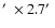$\hbox{$^\prime$ }\times2.7\hbox{$^\prime$ }$