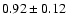 $0.92 \pm 0.12$