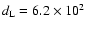 $d_{\rm L}=6.2\times10^2$
