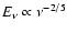 $E_{\nu}\propto \nu^{-2/5}$