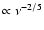 $\propto \nu^{-2/5}$