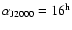 $\alpha_{{\rm J}2000}=16^{\rm h}$