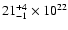 $\rm 21_{-1}^{+4}\times 10^{22}$