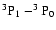 ${\rm ^3P_1-^3P_0}$
