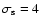 $\sigma_{\rm s} = 4$