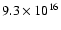 $9.3\times 10^{16}$