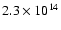 $2.3\times 10^{14}$