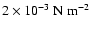 $2\times10^{-3}~\rm {N~m}^{-2}$
