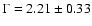 $\Gamma=2.21\pm
0.33$