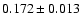 $0.172 \pm 0.013$
