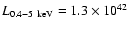$L_{0.4-5~\rm keV}=1.3\times 10^{42}$
