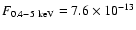 $F_{0.4-5~\rm
keV}=7.6\times 10^{-13}$
