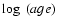 $\log~(age)$