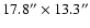 $17.8^{\prime\prime}\times13.3^{\prime\prime}$