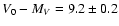 $V_{0}-M_{V} = 9.2 \pm 0.2$