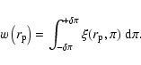 \begin{displaymath}
w\left(r_{\rm p}\right)=\int_{-\delta \pi}^{+\delta \pi}{\xi(r_{\rm p},\pi)~{\rm
d}\pi}.
\end{displaymath}