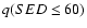 $q(SED\leq60)$