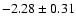 $-2.28\pm0.31$