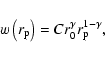 \begin{displaymath}
w\left(r_{\rm p}\right)=C r_0^\gamma r_{\rm p}^{1-\gamma},
\end{displaymath}