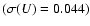 $(\sigma(U)=0.044)$