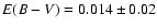 $E(B-V)=0.014\pm0.02$