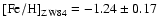 ${\rm [Fe/H]}_{\rm ZW84}=-1.24\pm0.17$