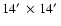 $14\hbox{$^\prime$ }\times 14\hbox{$^\prime$ }$