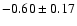 $-0.60 \pm 0.17$