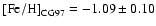 ${\rm [Fe/H]}_{\rm CG97}=-1.09\pm0.10$