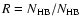 $R=N_{\rm HB}/N_{\rm HB}$