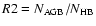 $R2=N_{\rm AGB}/N_{\rm HB}$