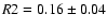 $R2=0.16\pm 0.04$