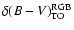 $\delta(B-V)_{\rm TO}^{\rm RGB}$